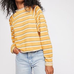 Free People Super simple stripe pullover